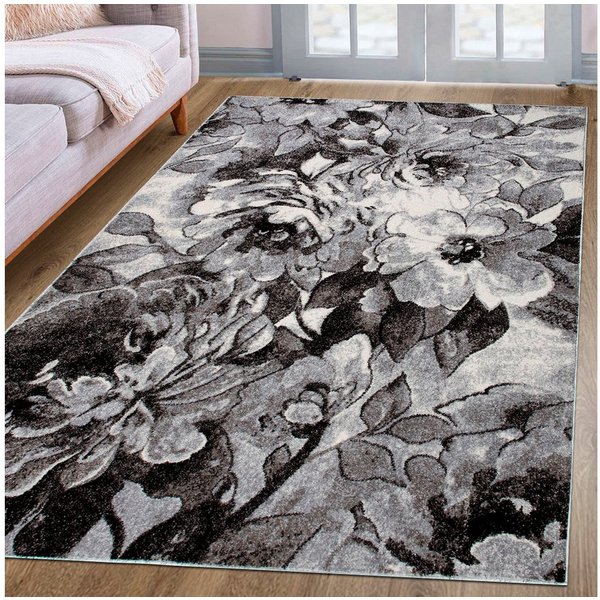 OTTO home Teppich Almrose, rechteckig, Höhe: 9 mm, mit besonders weichem Flor, Blumen Muster, florales Design, Kurzflor