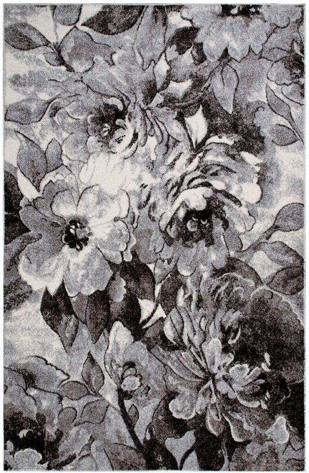 OTTO home Teppich Almrose, rechteckig, Höhe: 9 mm, mit besonders weichem Flor, Blumen Muster, florales Design, Kurzflor – Bild 2 von 5