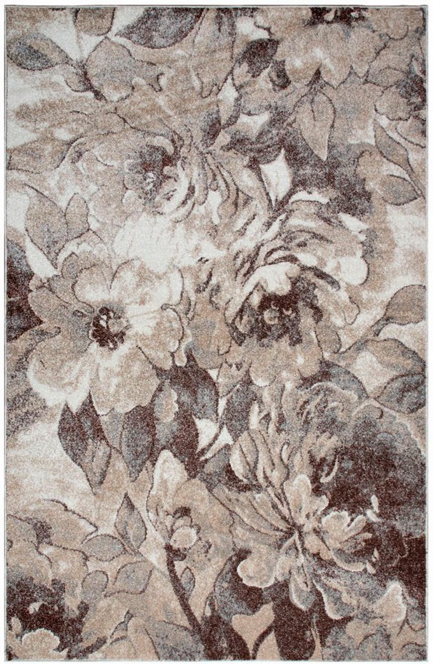 OTTO home Teppich Almrose, rechteckig, Höhe: 9 mm, mit besonders weichem Flor, Blumen Muster, florales Design, Kurzflor – Bild 2 von 5