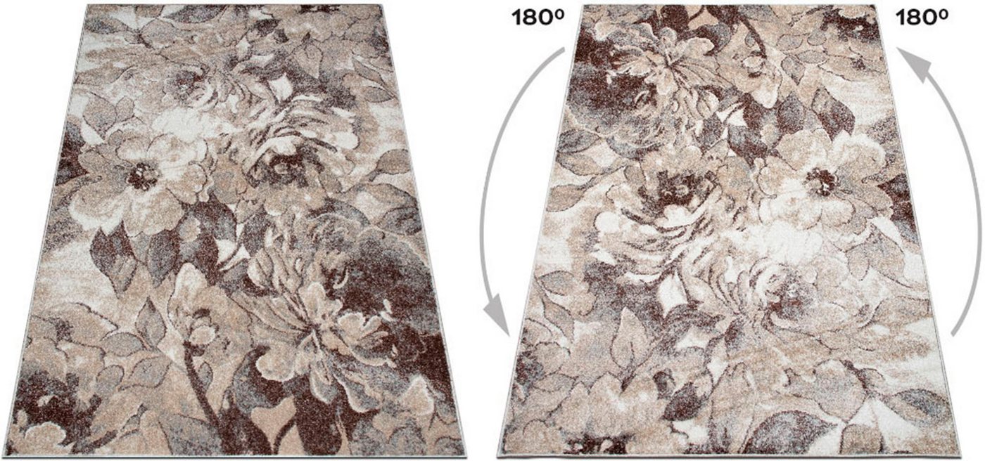 OTTO home Teppich Almrose, rechteckig, Höhe: 9 mm, mit besonders weichem Flor, Blumen Muster, florales Design, Kurzflor – Bild 3 von 5