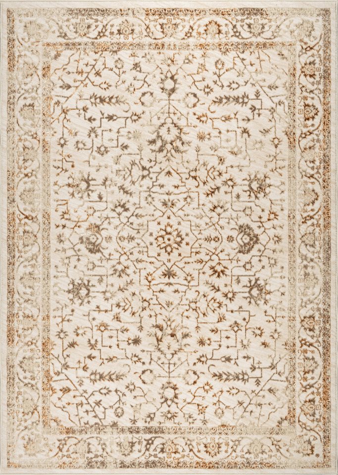 OTTO home Teppich Amira, orientalisches Design, rechteckig, Höhe: 11 mm, mit Bordüre, elegant, Vintage Optik, Wohnzimmer, Schlafzimmer – Bild 2 von 5