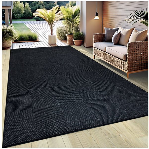 OTTO home Teppich Anna, auch als Läufer erhältlich, rechteckig, Höhe: 3 mm, In- und Outdoor geeignet, Sisal-Optik, Wetterfest & UV-beständig