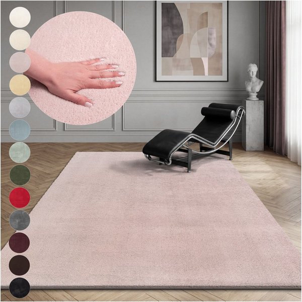 OTTO home Teppich Arabell, Kunstfellteppich, Felloptik, waschbar, rechteckig, Höhe: 16 mm, flauschig, kuschelig, Anti-Rutsch-Unterseite, Wohnzimmer, Schlafzimme