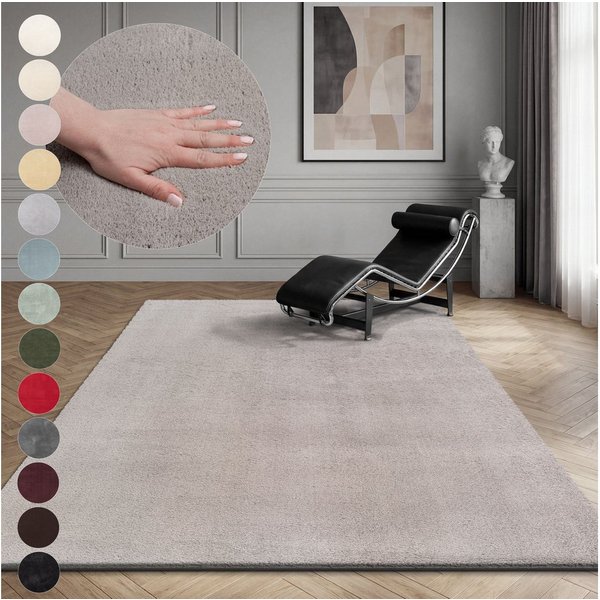 OTTO home Teppich Arabell, Kunstfellteppich, Felloptik, waschbar, rechteckig, Höhe: 16 mm, flauschig, kuschelig, Anti-Rutsch-Unterseite, Wohnzimmer, Schlafzimme