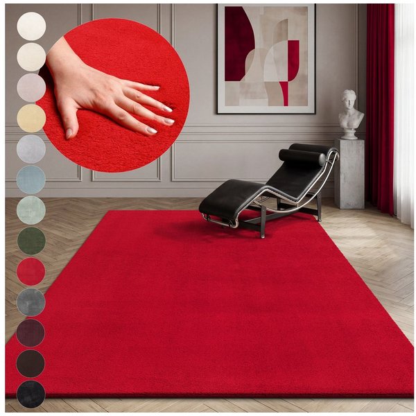 OTTO home Teppich Arabell, Kunstfellteppich, Felloptik, waschbar, rechteckig, Höhe: 16 mm, flauschig, kuschelig, Anti-Rutsch-Unterseite, Wohnzimmer, Schlafzimme