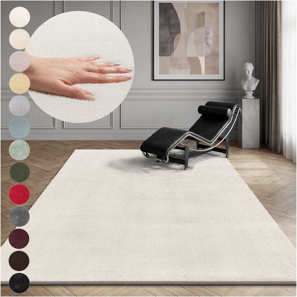 OTTO home Teppich Arabell, Kunstfellteppich, Felloptik, waschbar, rechteckig, Höhe: 16 mm, flauschig, kuschelig, Anti-Rutsch-Unterseite, Wohnzimmer, Schlafzimme