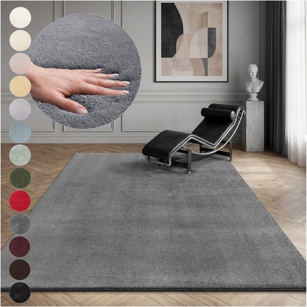 OTTO home Teppich Arabell, Kunstfellteppich, Felloptik, waschbar, rechteckig, Höhe: 16 mm, flauschig, kuschelig, Anti-Rutsch-Unterseite, Wohnzimmer, Schlafzimme