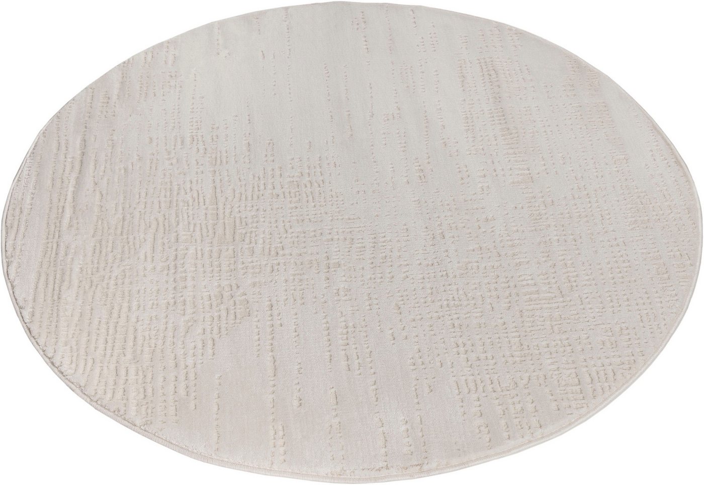 OTTO home Teppich Ariano, dezenter Glanz mit Hoch-Tief-Struktur, rund, Höhe: 12 mm, Vintage Design, Schrumpf Carving-Effekt, Wohnzimmer, Schlafzimmer – Bild 3 von 5
