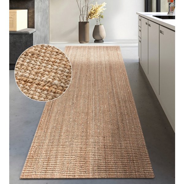 OTTO home Teppich Avot Juteteppich, rechteckig, Höhe: 10 mm, 100% Jutefaser, Läufer, Esszimmer, Wohnzimmer, Skandi