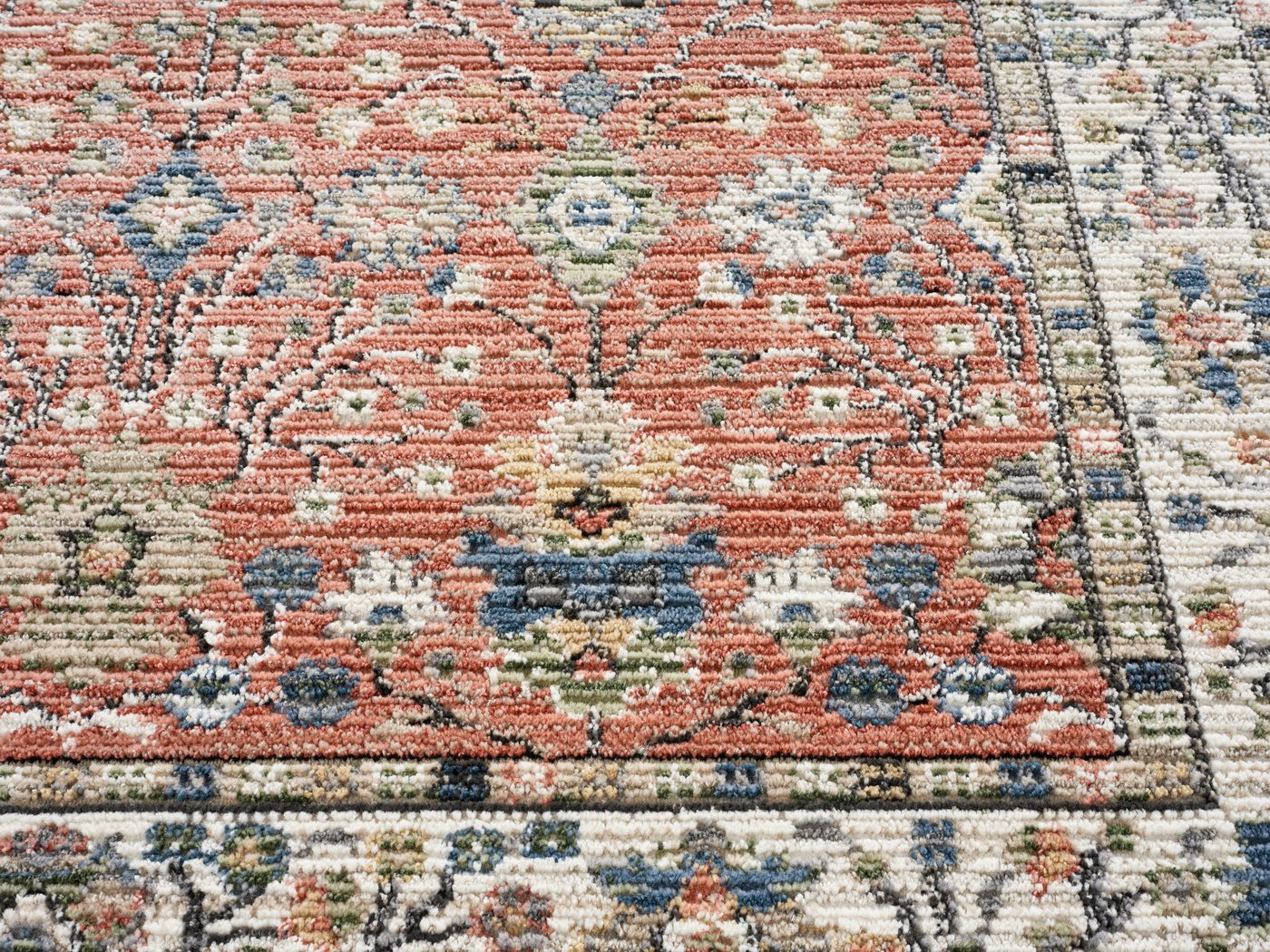 OTTO home Teppich Aylaa, Blumen-Motiv, Orient, rechteckig, Höhe: 9 mm, orientalisch, Blumen, Rahmen, Wohnzimmer, Schlafzimmer, Esszimmer – Bild 5 von 5