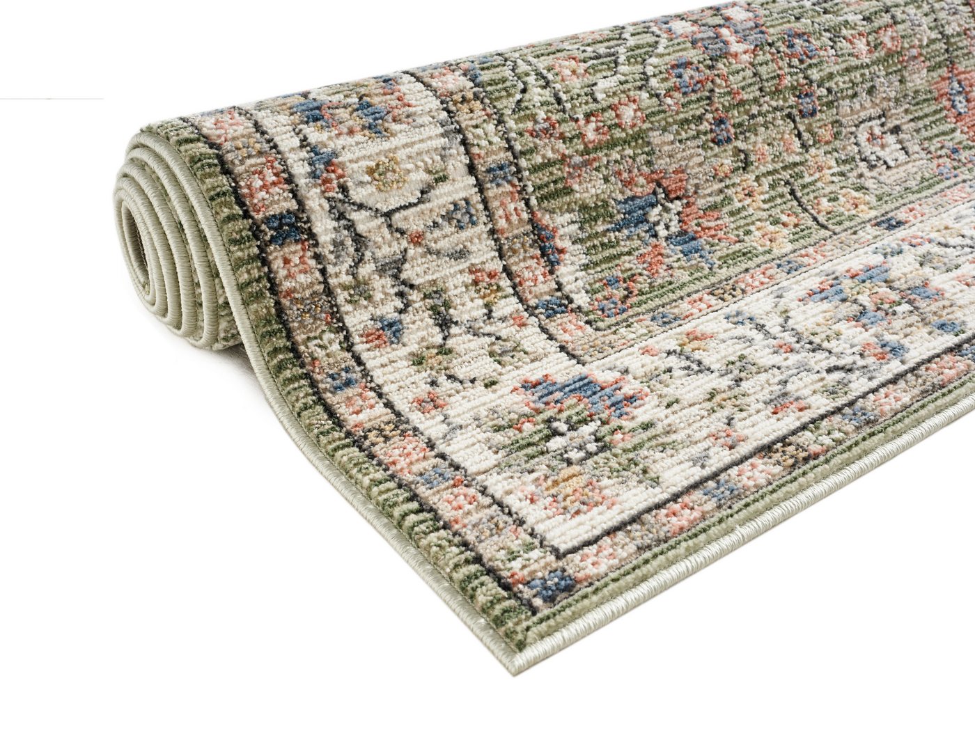 OTTO home Teppich Aylaa, Blumen-Motiv, Orient, rechteckig, Höhe: 9 mm, orientalisch, Blumen, Rahmen, Wohnzimmer, Schlafzimmer, Esszimmer – Bild 4 von 5