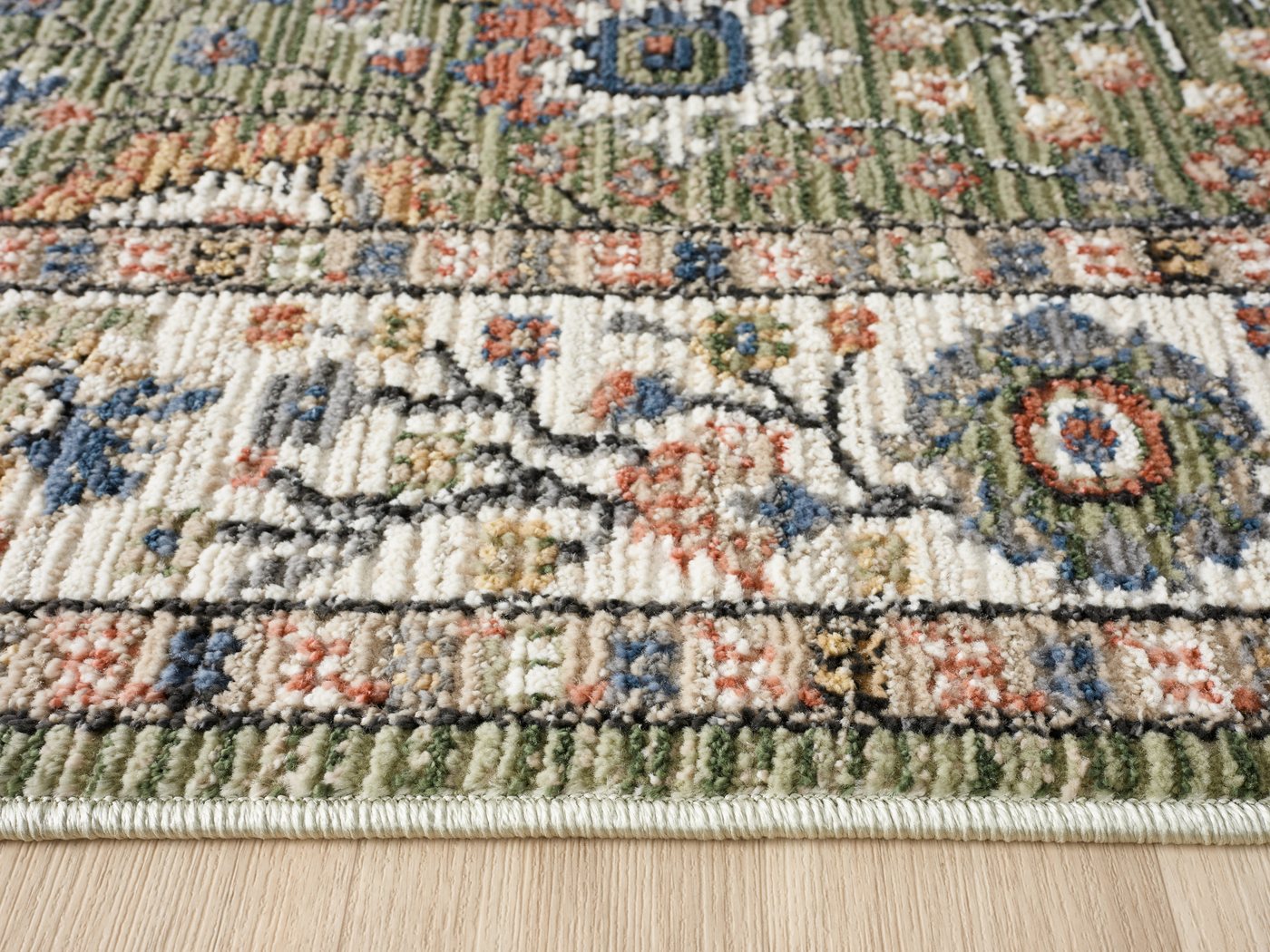 OTTO home Teppich Aylaa, Blumen-Motiv, Orient, rechteckig, Höhe: 9 mm, orientalisch, Blumen, Rahmen, Wohnzimmer, Schlafzimmer, Esszimmer – Bild 5 von 5