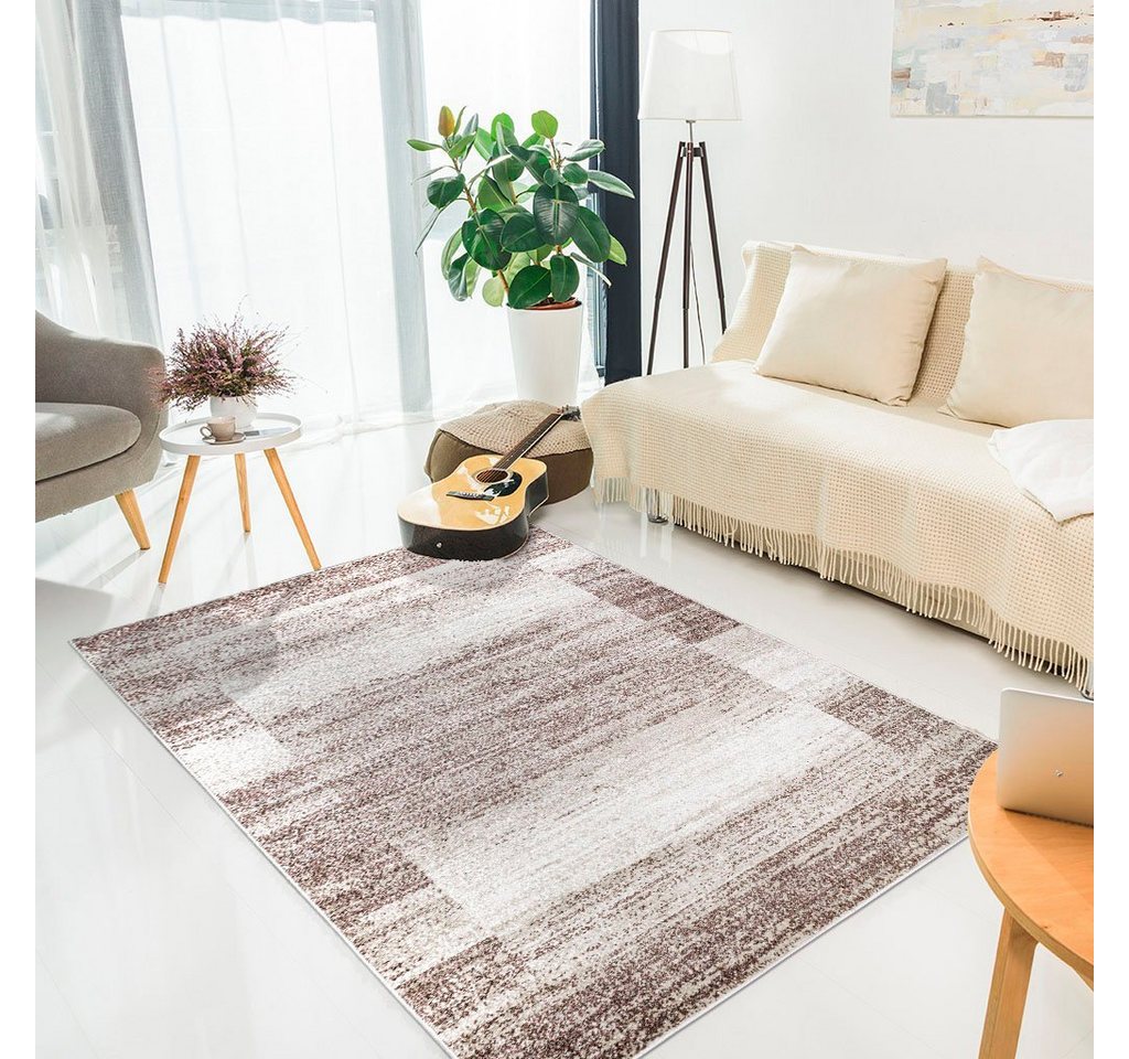OTTO home Teppich Beldre, rechteckig, Höhe: 9 mm, mit besonders weichem Flor, Kurzflor, modernes Design, mit Bordüre – Bild 3 von 5