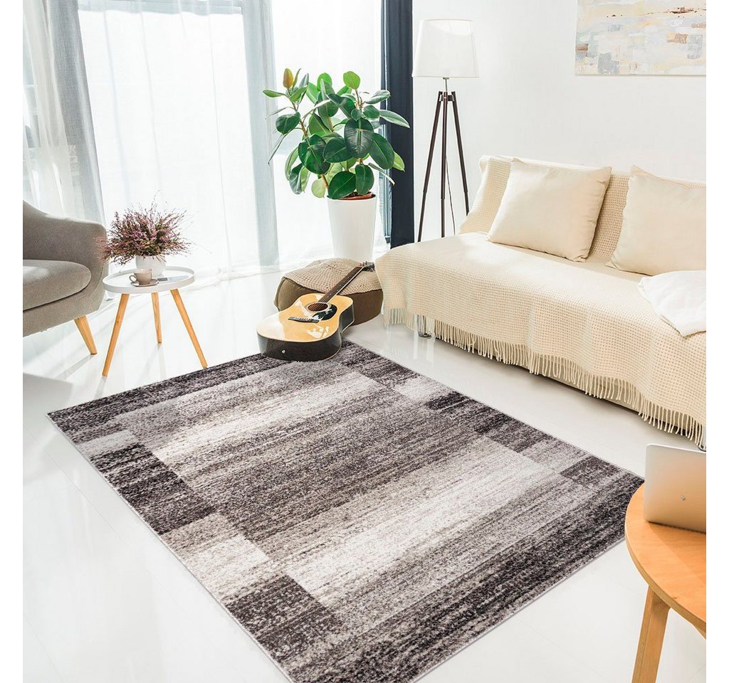 OTTO home Teppich Beldre, rechteckig, Höhe: 9 mm, mit besonders weichem Flor, Kurzflor, modernes Design, mit Bordüre – Bild 3 von 5