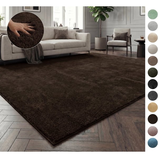 OTTO home Teppich Cali, in Standard- und Premium-Qualität, 13 mm oder 16 mm Höhe, rechteckig, Uni-Farben, kuschelig, & weich, waschbar, Wohnzimmer, Schlafzimmer