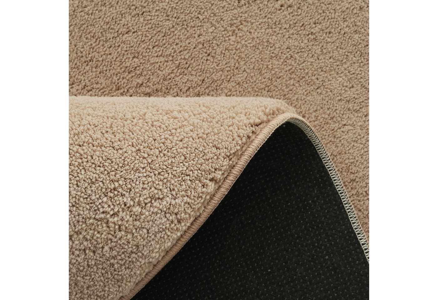 OTTO home Teppich Cali, rund, Höhe: 16 mm, Uni-Farben, kuschelig, & weich, waschbar, Wohnzimmer, Schlafzimmer – Bild 5 von 5