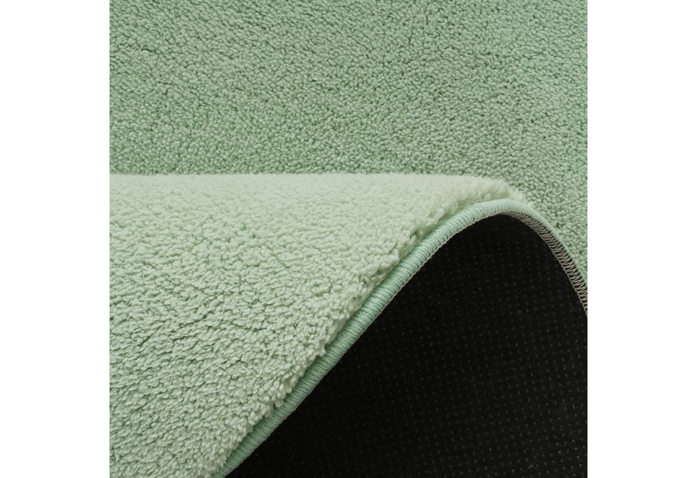 OTTO home Teppich Cali, rund, Höhe: 16 mm, Uni-Farben, kuschelig, & weich, waschbar, Wohnzimmer, Schlafzimmer – Bild 5 von 5