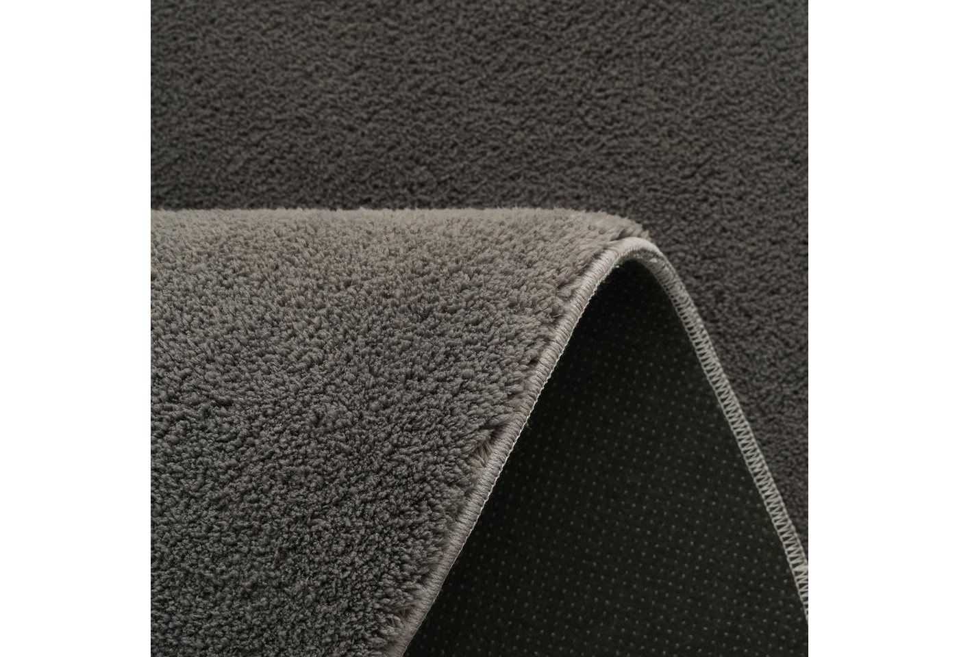 OTTO home Teppich Cali, rund, Höhe: 16 mm, Uni-Farben, kuschelig, & weich, waschbar, Wohnzimmer, Schlafzimmer – Bild 5 von 5
