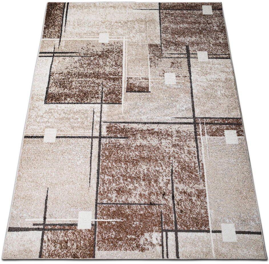 OTTO home Teppich Deblin, rechteckig, Höhe: 9 mm, weicher Flor, Kurzflor, Karo-Design, modern, geometrisches Muster – Bild 2 von 5