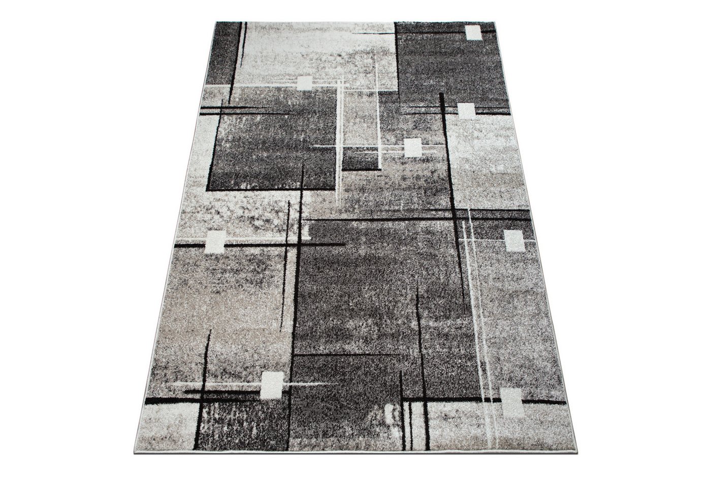 OTTO home Teppich Deblin, rechteckig, Höhe: 9 mm, weicher Flor, Kurzflor, Karo-Design, modern, geometrisches Muster – Bild 2 von 5
