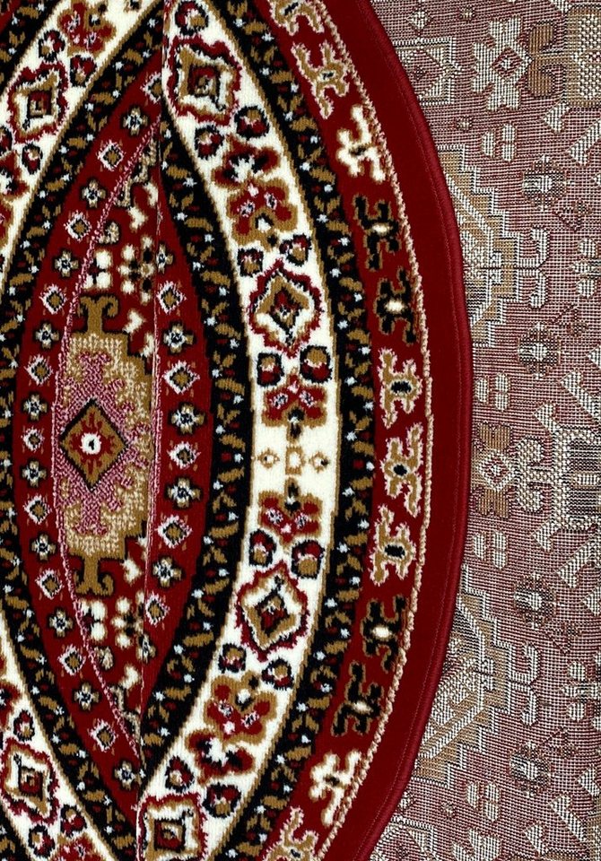 OTTO home Teppich Diantha, rund, Höhe: 7 mm, Orient-Optik, Teppich mit Bordüre, Kurzflor, elegant, weich – Bild 5 von 5
