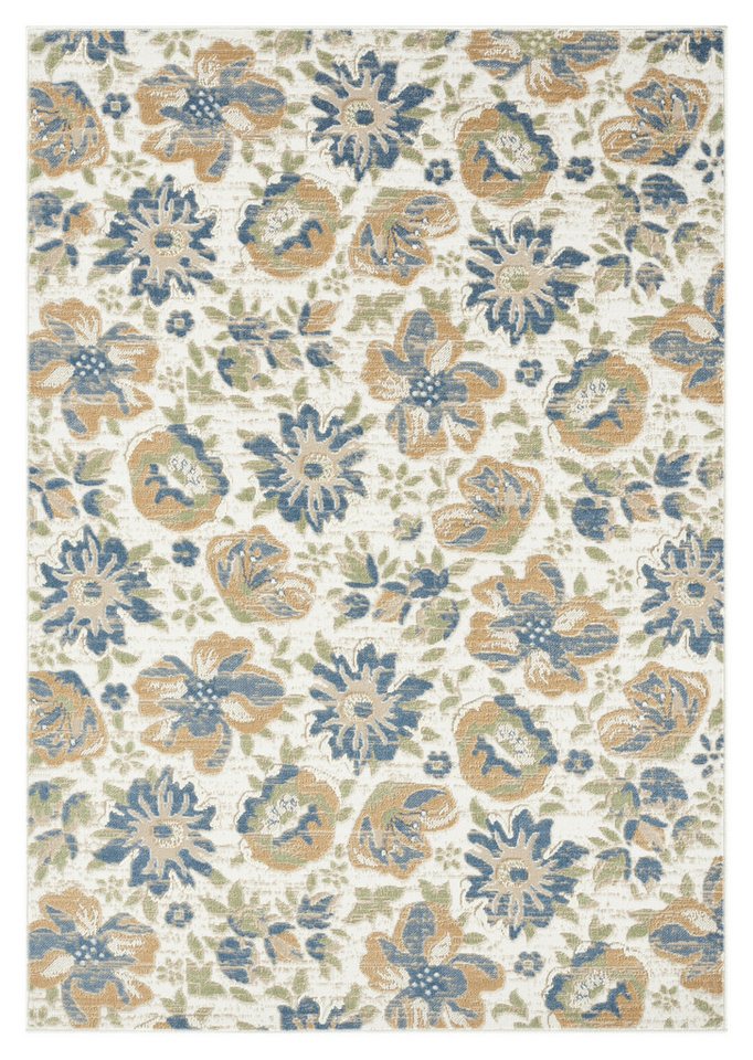 OTTO home Teppich Ellodie, Hoch-Tief-Struktur, rechteckig, Höhe: 7 mm, Blumen, Floral, bunt, Wohnzimmer, Schlafzimmer, Esszimmer – Bild 2 von 5