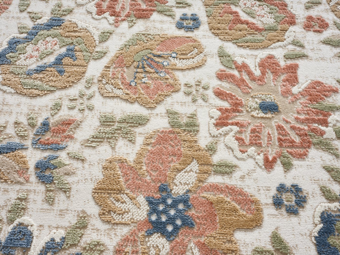 OTTO home Teppich Ellodie, Hoch-Tief-Struktur, rechteckig, Höhe: 7 mm, Blumen, Floral, bunt, Wohnzimmer, Schlafzimmer, Esszimmer – Bild 5 von 5