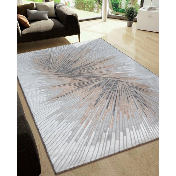 OTTO home Teppich Elora Kurzflor, rechteckig, Höhe: 8 mm, mit leichtem Glanz, Hoch Tief Struktur, elegantes Design, Wohnzimmer