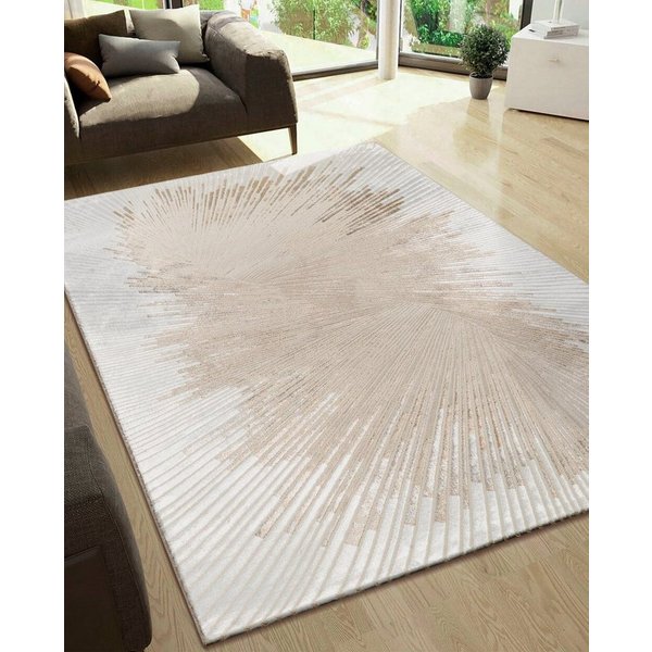OTTO home Teppich Elora Kurzflor, rechteckig, Höhe: 8 mm, mit leichtem Glanz, Hoch Tief Struktur, elegantes Design, Wohnzimmer