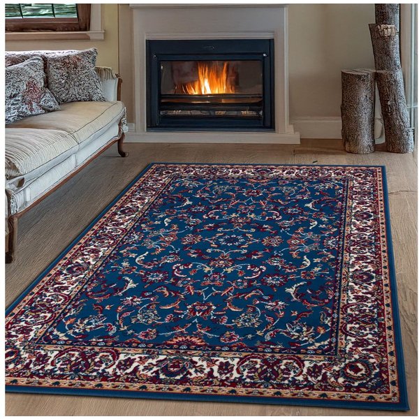 OTTO home Teppich Ezzo, mit Bordüre, Kurzflor, Made in Belgium, rechteckig, Höhe: 7 mm, Orient-Optik, Teppich, Wohnzimmer, Esszimmer, Schlafzimmer
