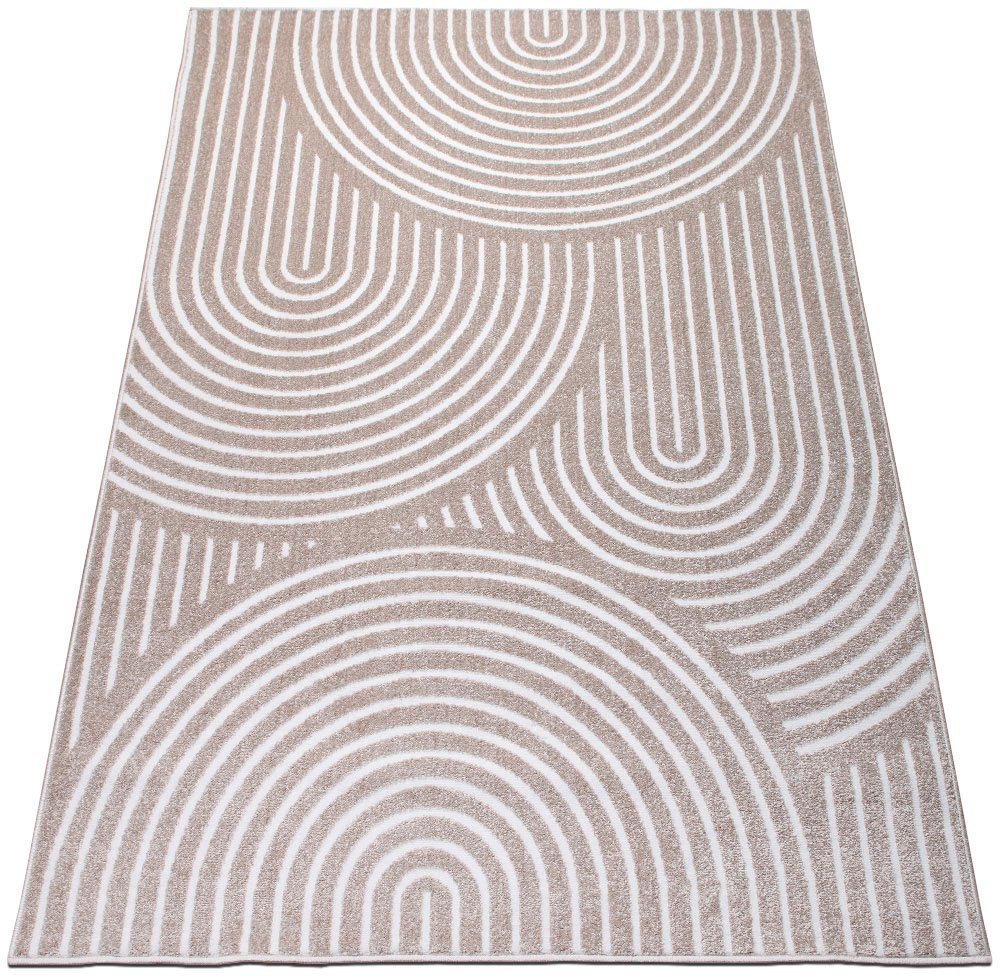 OTTO home Teppich Fadel, rechteckig, Höhe: 9 mm, 3D-Effekt, softer Kurzflor, pflegeleicht, leichter Glanz, Scandi-Look – Bild 4 von 5