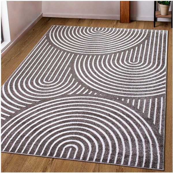 OTTO home Teppich Fadel, rechteckig, Höhe: 9 mm, 3D-Effekt, softer Kurzflor, pflegeleicht, leichter Glanz, Scandi-Look