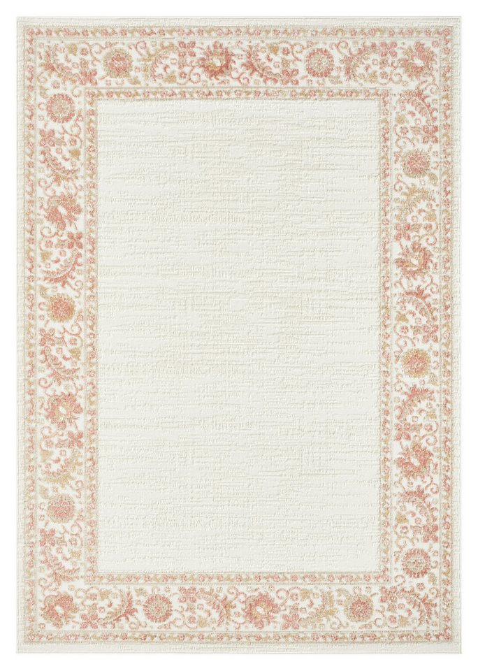 OTTO home Teppich Fennia, Blumen-Motiv, Orient-Optik, rechteckig, Höhe: 7 mm, Hoch-Tief, Bordüre, Floral, meliert, Wohnzimmer, Schlafzimmer – Bild 2 von 5