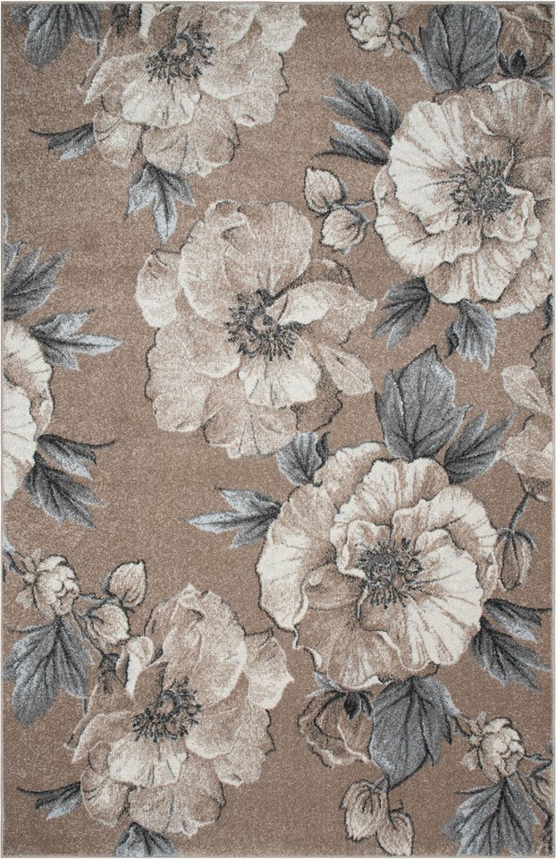 OTTO home Teppich Florent, Blumen Design, Vintage, rechteckig, Höhe: 9 mm, Floral, detailreiche Blüten, Botanical, elegant, Wohnzimmer – Bild 2 von 5
