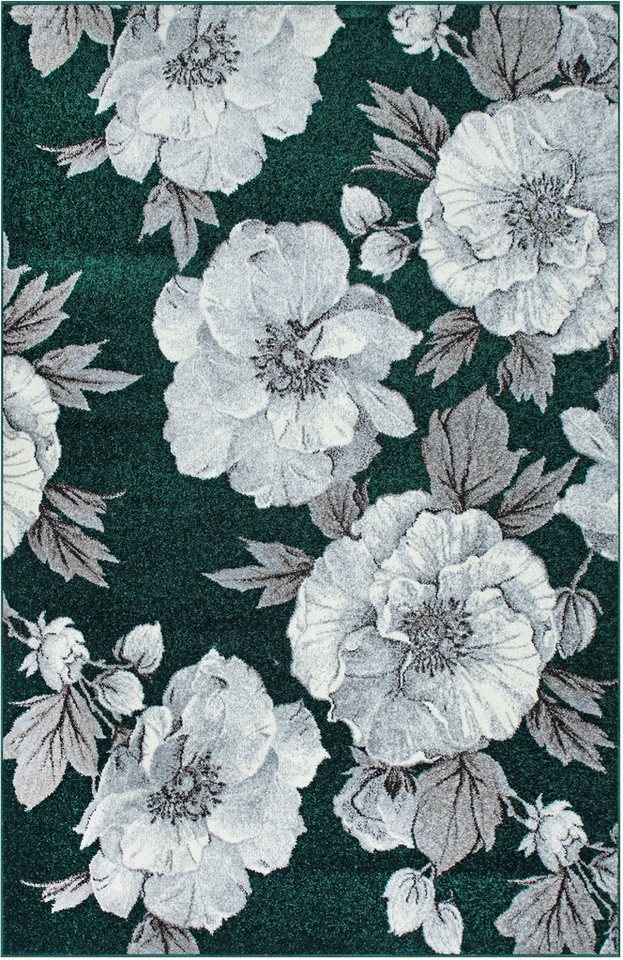 OTTO home Teppich Florent, Blumen Design, Vintage, rechteckig, Höhe: 9 mm, Floral, detailreiche Blüten, Botanical, elegant, Wohnzimmer – Bild 2 von 5
