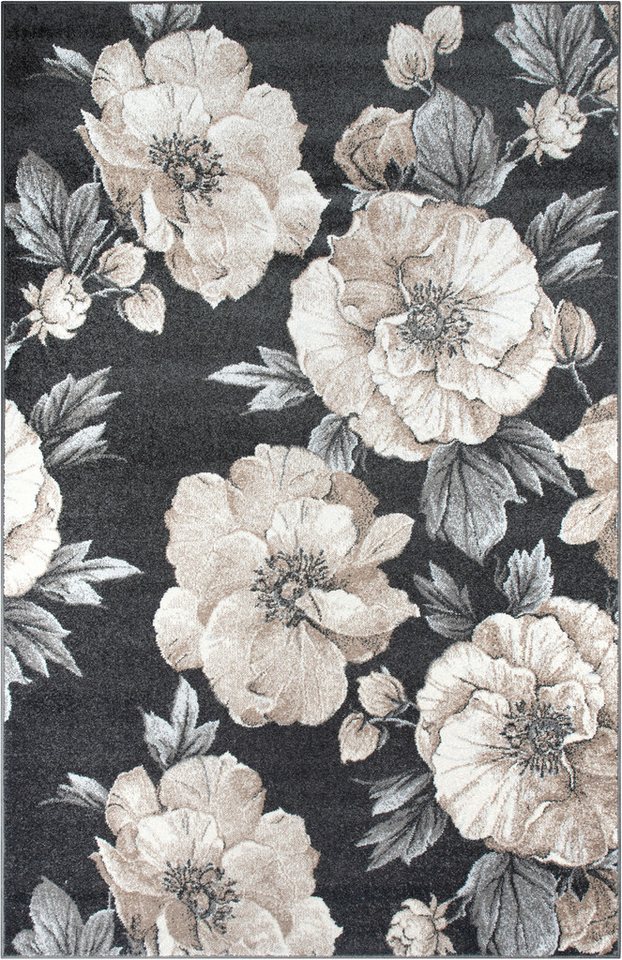 OTTO home Teppich Florent, Blumen Design, Vintage, rechteckig, Höhe: 9 mm, Floral, detailreiche Blüten, Botanical, elegant, Wohnzimmer – Bild 2 von 5