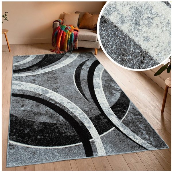 OTTO home Teppich Flow, geometrisches Design, rechteckig, Höhe: 9 mm, grafisch, abstrakt, elegant, Wohnzimmer, Schlafzimmer