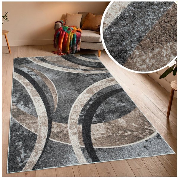 OTTO home Teppich Flow, geometrisches Design, rechteckig, Höhe: 9 mm, grafisch, abstrakt, elegant, Wohnzimmer, Schlafzimmer