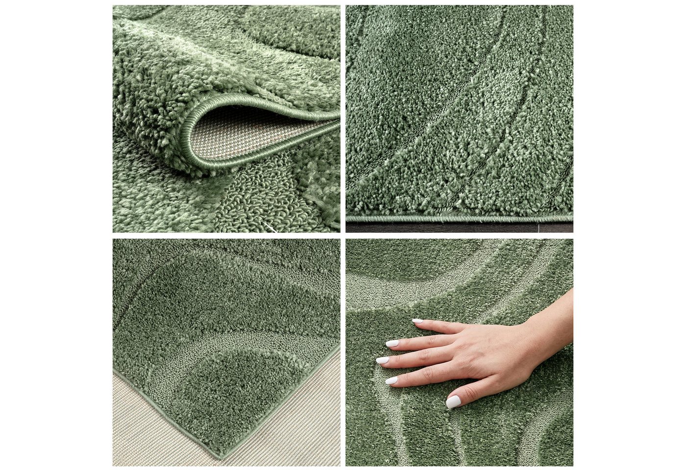 OTTO home Teppich Flowa, Wellenmuster, Hoch-Tief, rechteckig, Höhe: 20 mm, Modernes Design, 3D Optik, Designteppich, Wohnzimmer – Bild 3 von 5