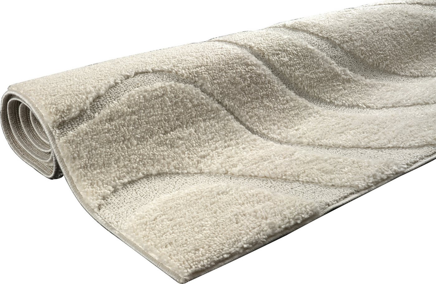 OTTO home Teppich Flowa, Wellenmuster, Hoch-Tief, rechteckig, Höhe: 20 mm, Modernes Design, 3D Optik, Designteppich, Wohnzimmer – Bild 5 von 5