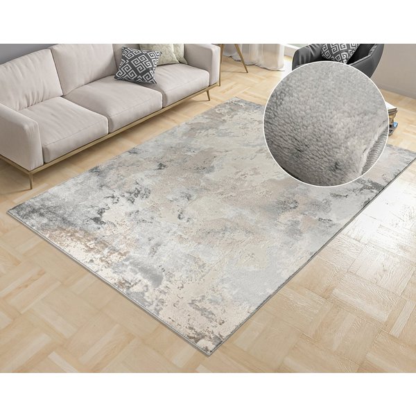 OTTO home Teppich Hamar, rechteckig, Höhe: 8 mm, weiche Haptik, Marmor-Optik, modernes Design, Wohnzimmer