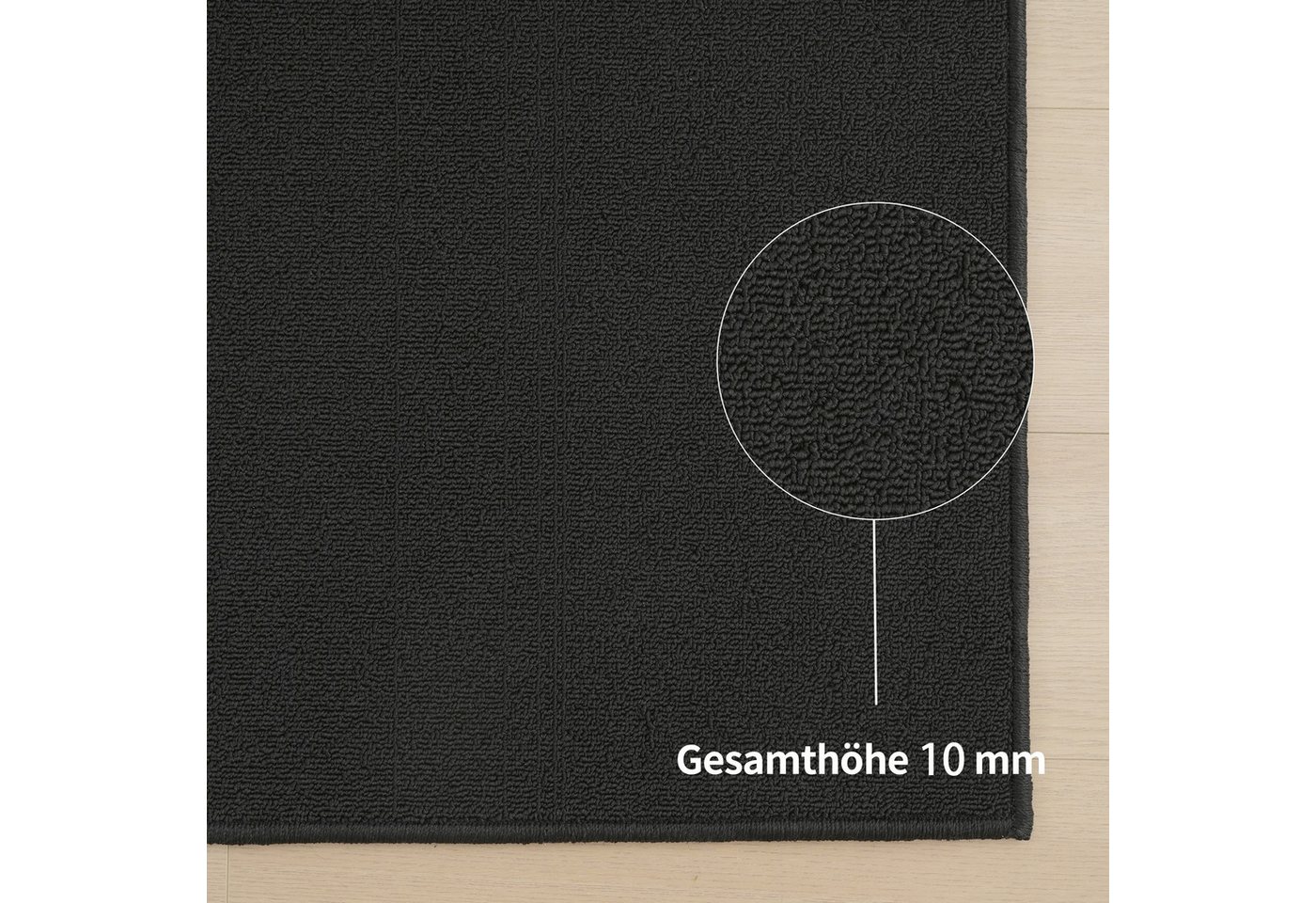OTTO home Teppich Jola, Uni-Farben, besonders dichte Qualität, Boho, rechteckig, Höhe: 10 mm, Wohnzimmer, Schlafzimmer, Flur, Kinderzimmer, wasserabweisend – Bild 4 von 5