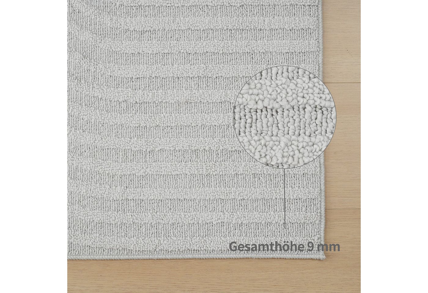 OTTO home Teppich Jola, In- und Outdoor geeignet, Hoch-Tief-Design, Scandi, rechteckig, Höhe: 9 mm, Hoch-Tief-Struktur, Zen, Wetterfest & UV-beständig, Balkon,  – Bild 4 von 5