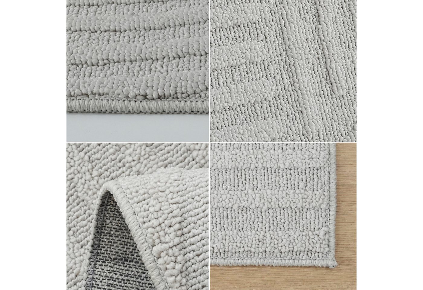 OTTO home Teppich Jola, In- und Outdoor geeignet, Hoch-Tief-Design, Scandi, rechteckig, Höhe: 9 mm, Hoch-Tief-Struktur, Zen, Wetterfest & UV-beständig, Balkon,  – Bild 5 von 5