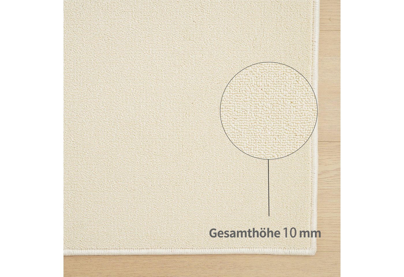 OTTO home Teppich Jola, Uni-Farben, besonders dichte Qualität, Boho, rechteckig, Höhe: 10 mm, Wohnzimmer, Schlafzimmer, Flur, Kinderzimmer, wasserabweisend – Bild 4 von 5