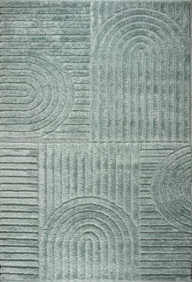 OTTO home Teppich Jonne, Boho-Design, Scandi, Designteppich, rechteckig, Höhe: 20 mm, Hoch-Tief, 3D Optik, skandinavischer Stil, Wohnzimmer, Schlafzimmer – Bild 2 von 5