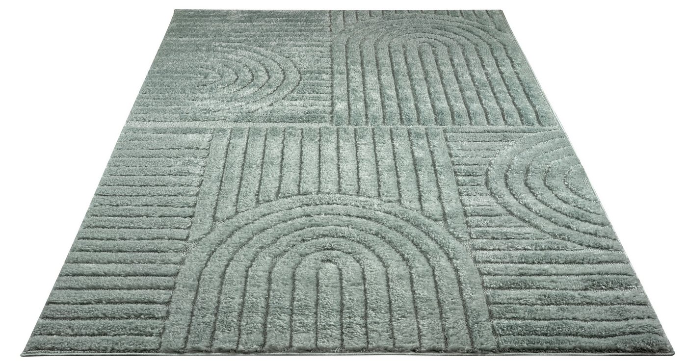 OTTO home Teppich Jonne, Boho-Design, Scandi, Designteppich, rechteckig, Höhe: 20 mm, Hoch-Tief, 3D Optik, skandinavischer Stil, Wohnzimmer, Schlafzimmer – Bild 4 von 5