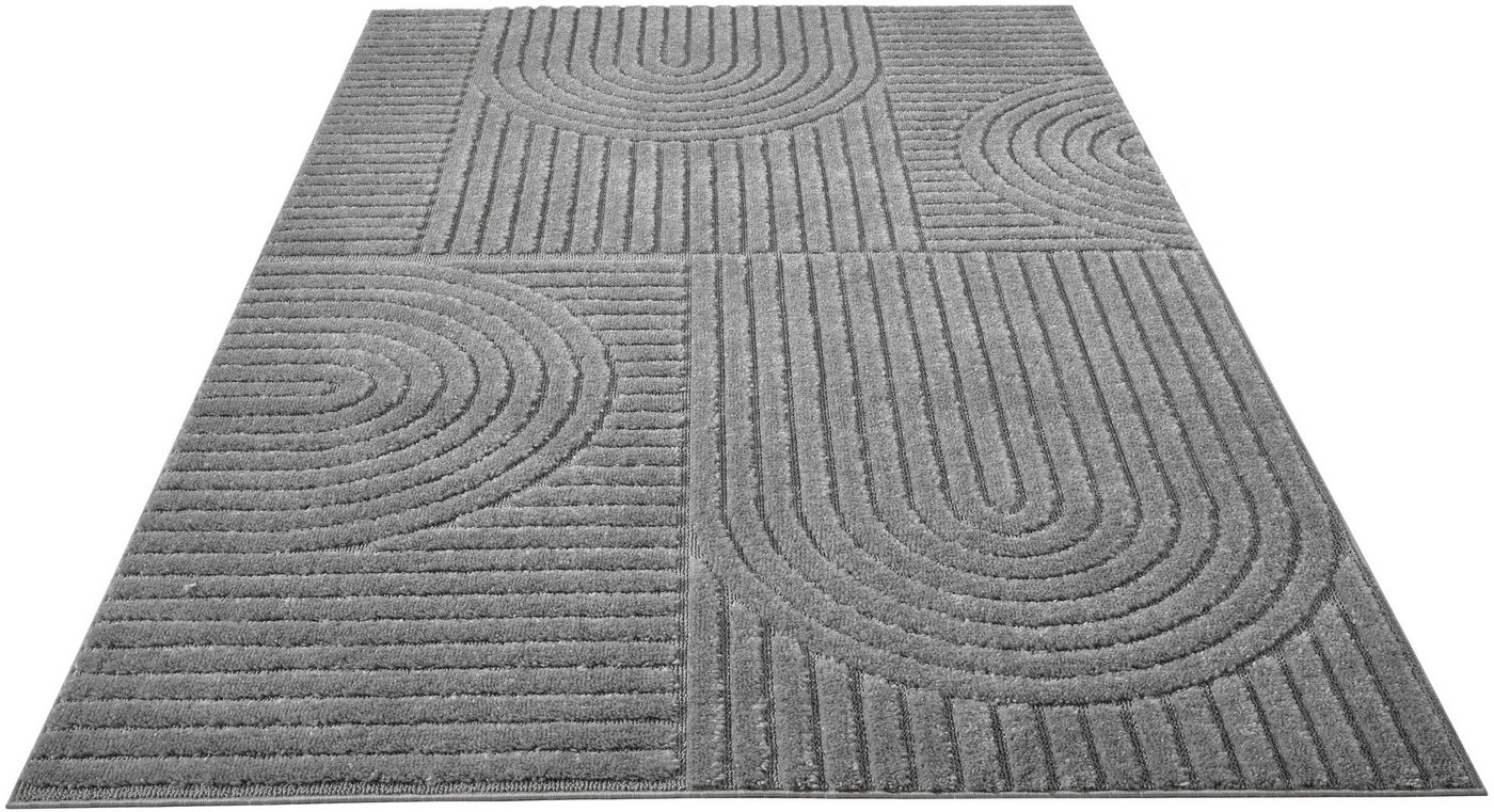 OTTO home Teppich Jonne, Boho-Design, Scandi, Designteppich, rechteckig, Höhe: 20 mm, Hoch-Tief, 3D Optik, skandinavischer Stil, Wohnzimmer, Schlafzimmer – Bild 4 von 5