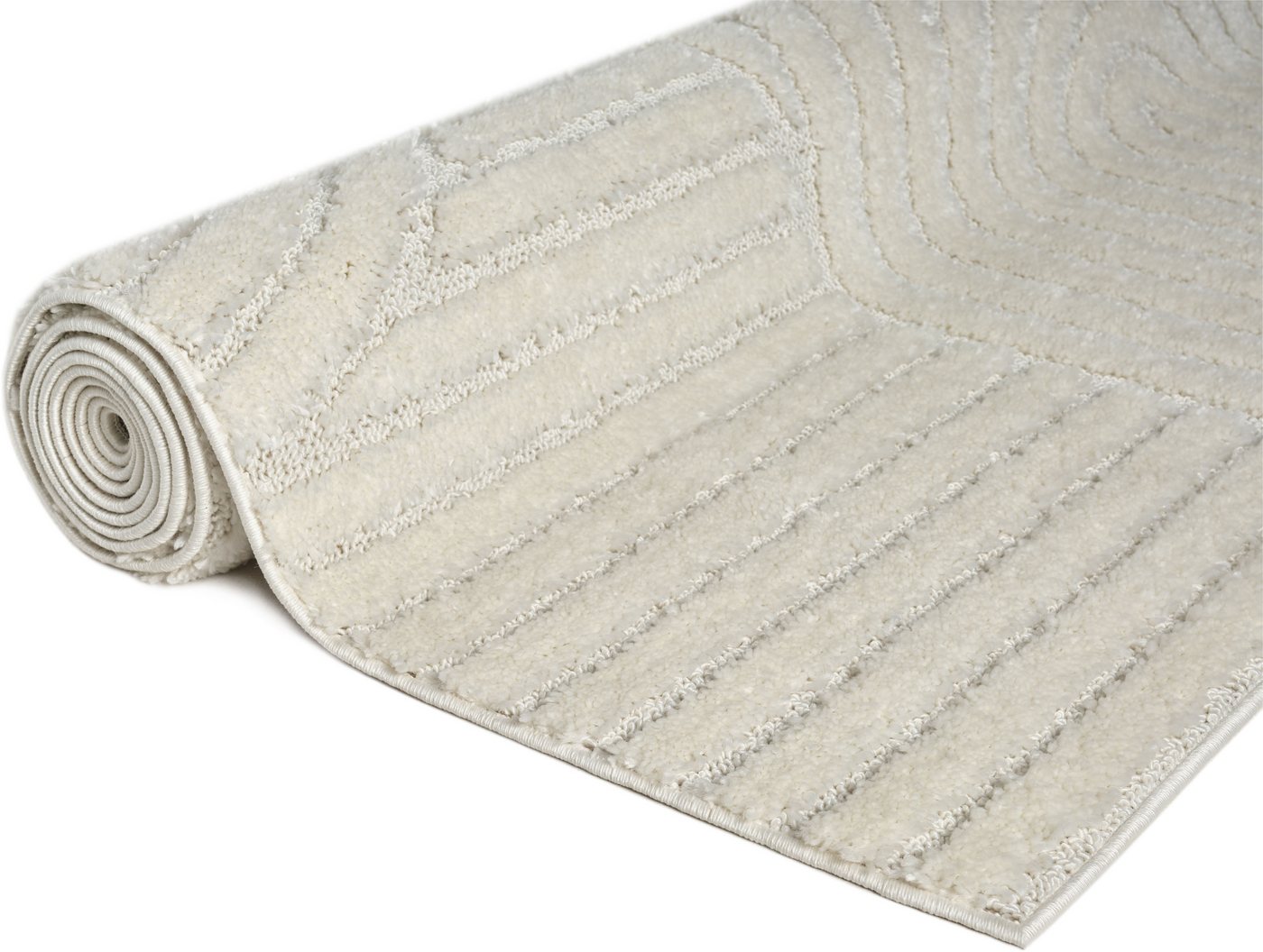 OTTO home Teppich Jonne, Boho-Design, Scandi, Designteppich, rechteckig, Höhe: 20 mm, Hoch-Tief, 3D Optik, skandinavischer Stil, Wohnzimmer, Schlafzimmer – Bild 5 von 5