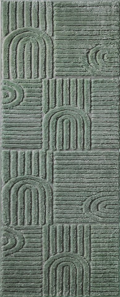 OTTO home Teppich Jonne, Boho-Design, Scandi, Designteppich, rechteckig, Höhe: 20 mm, Hoch-Tief, 3D Optik, skandinavischer Stil, Wohnzimmer, Schlafzimmer – Bild 2 von 5